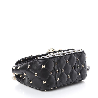 Valentino Garavani Nappa Micro Rockstud Spike Shoulder Bag Black 3 of 7