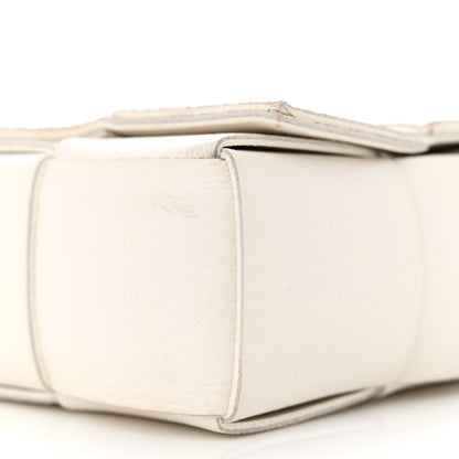 Bottega Veneta Grained Calfskin Maxi Intrecciato Cassette Crossbody Bag White 10 of 17