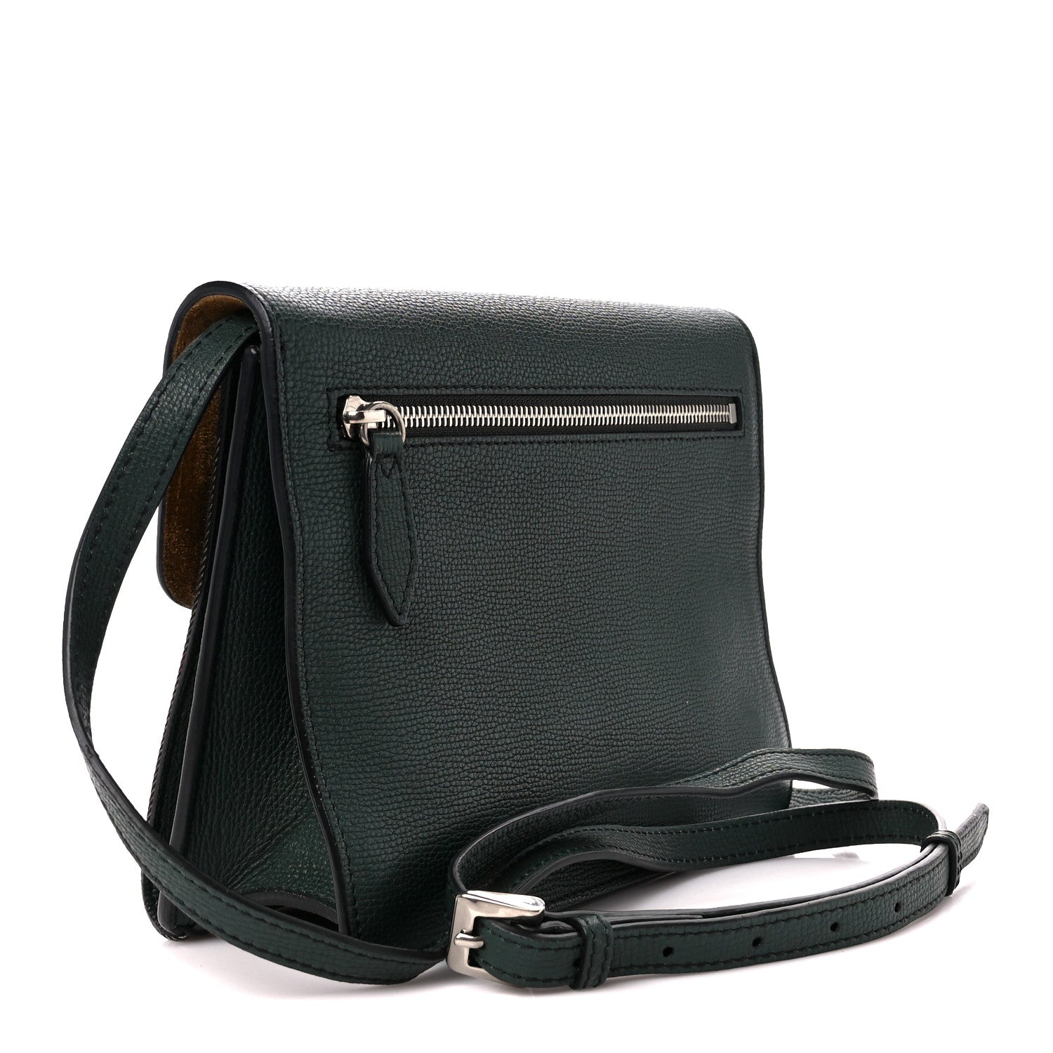 Burberry Derby Calfskin House Check Small Macken Crossbody Bag Dark Bottle Green 3 of 16