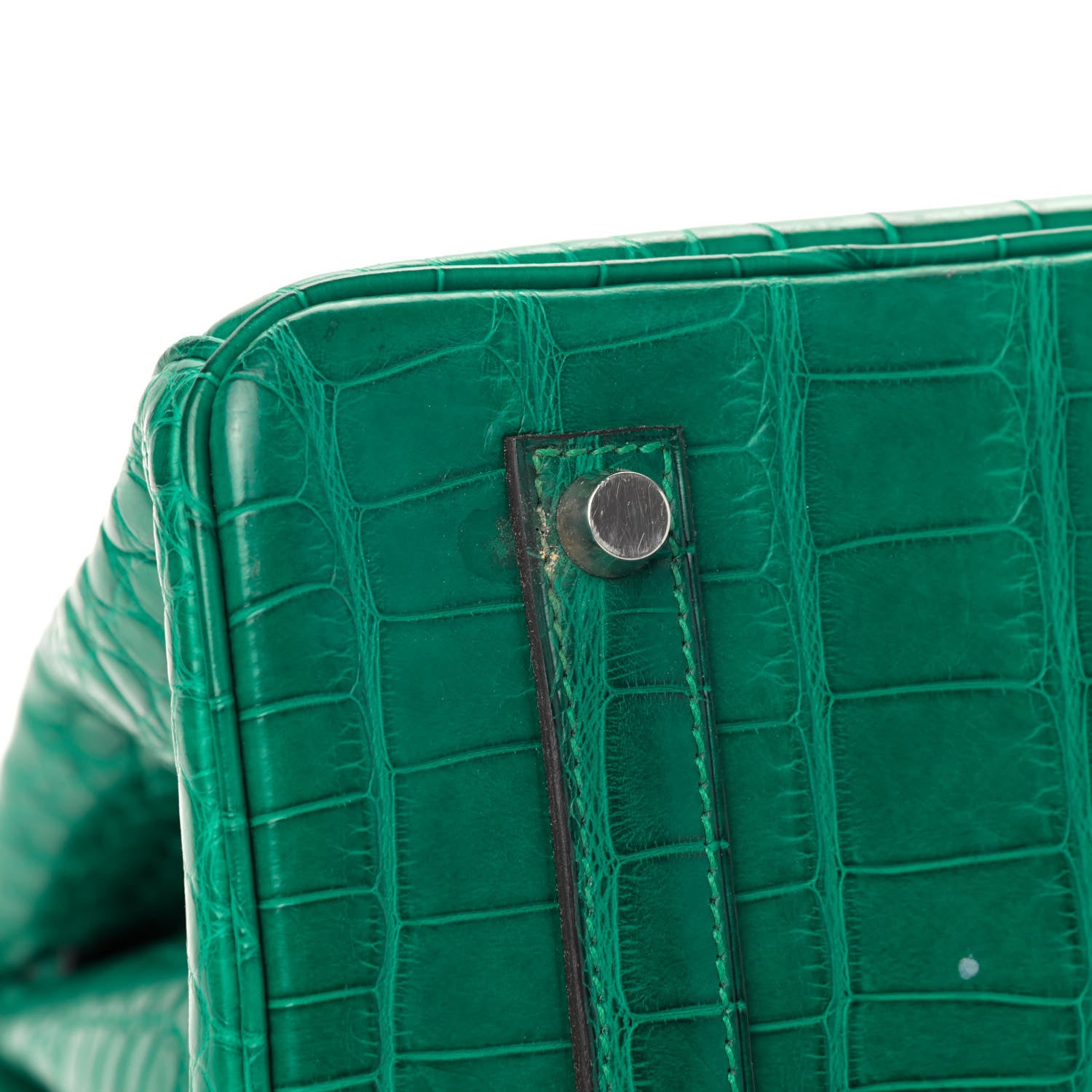 Hermes Matte Alligator Birkin 35 Malachite 11 of 18