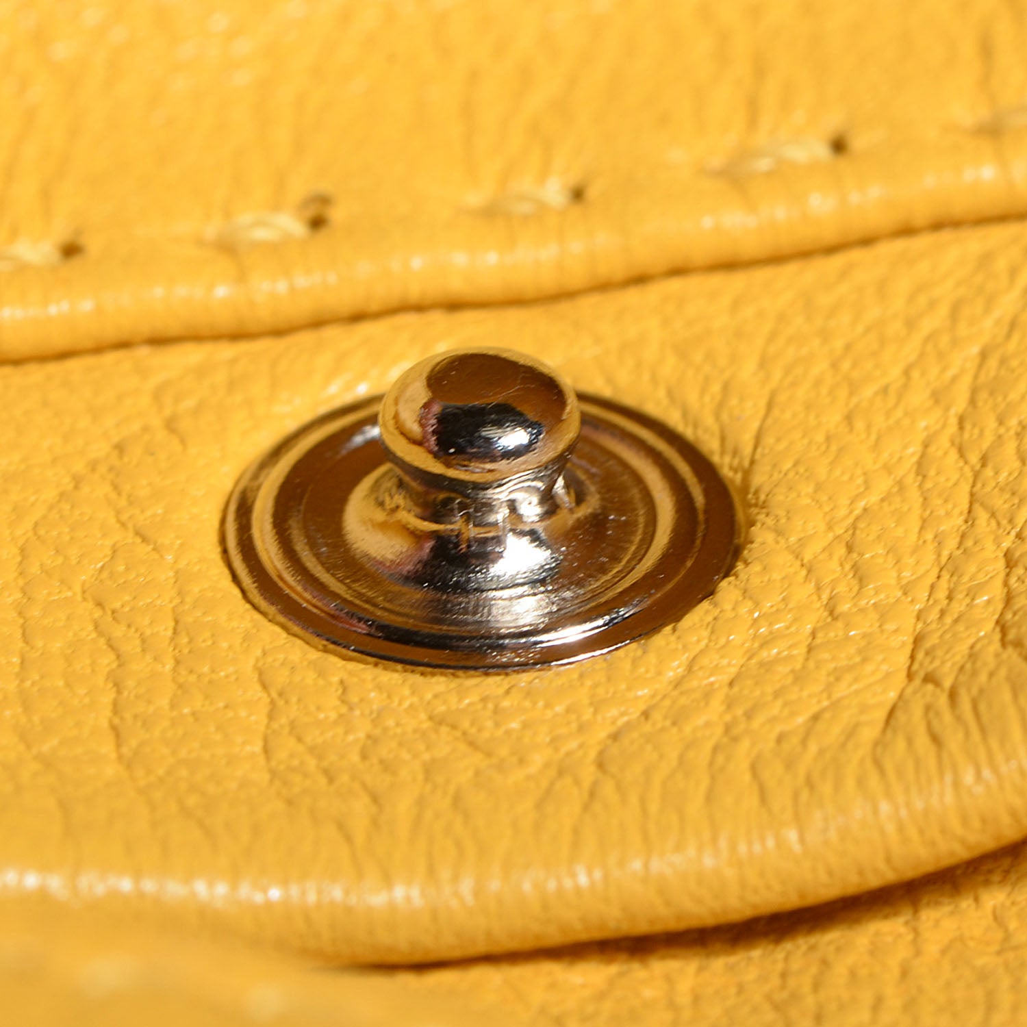 Hermes Lambskin Clou De Selle Pouch Soleil 4 of 12