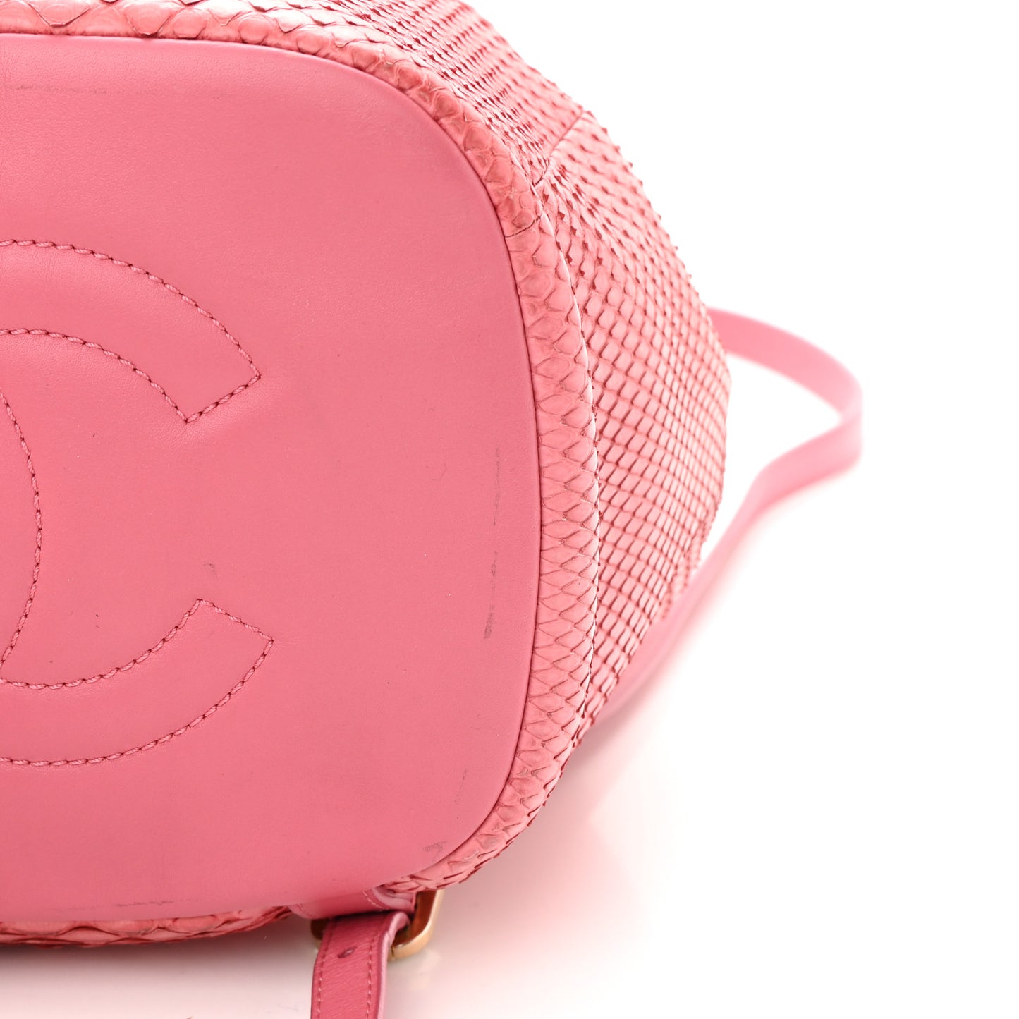 Snakeskin Backpack Light Pink