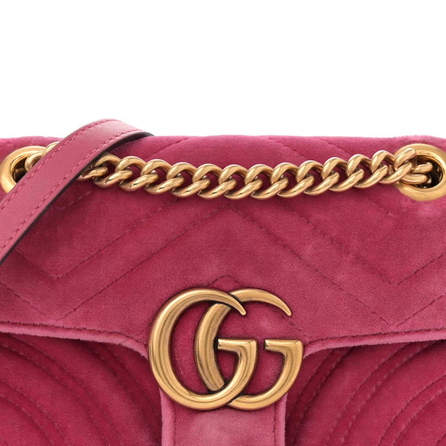 Velvet Matelasse Mini GG Marmont Shoulder Bag Light Raspberry Rose