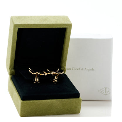 Van Cleef & Arpels 18K Yellow Gold Diamond Large Frivole Earrings 6 of 6