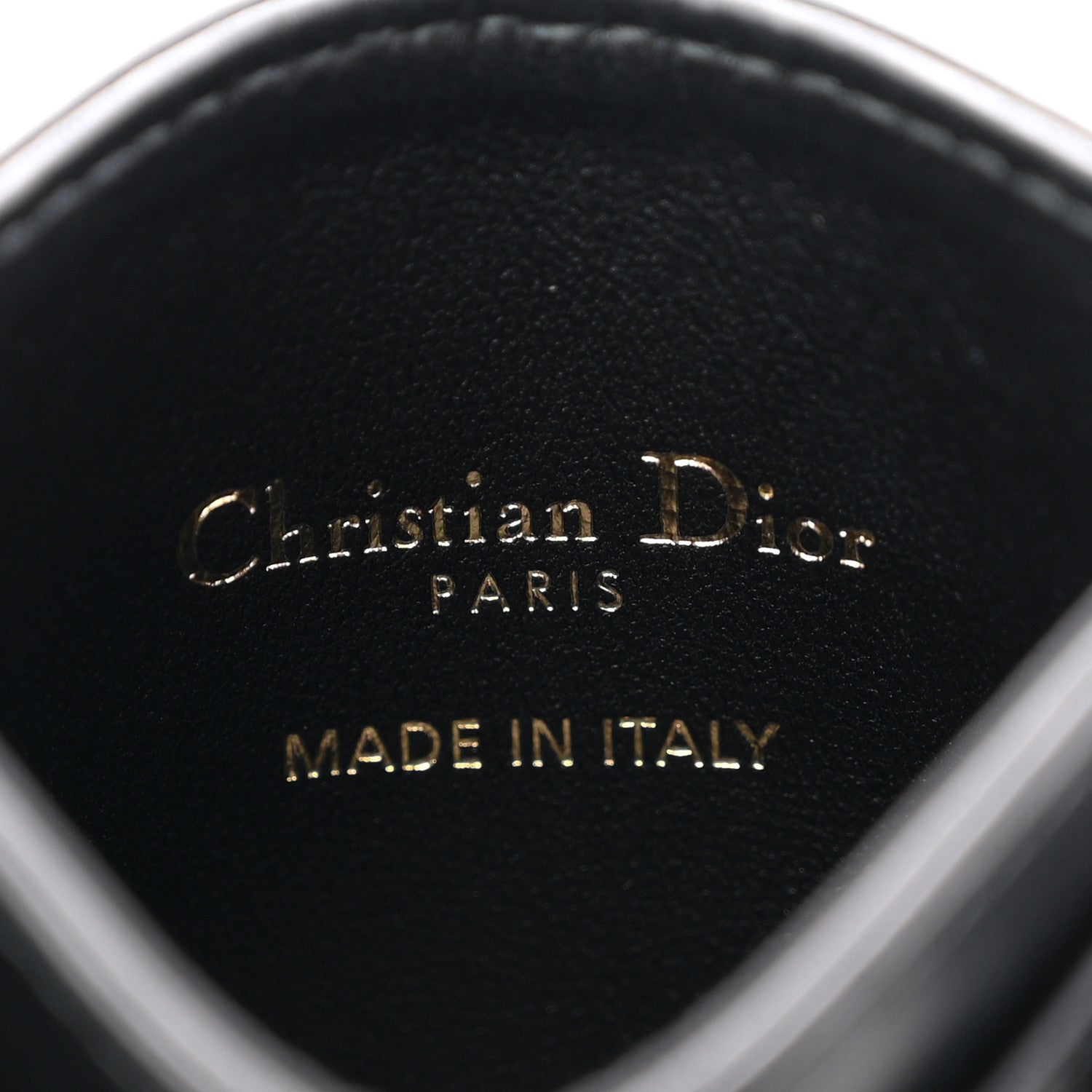Christian Dior Lambskin Pearl Star Cannage Dior Card Holder Black 6 of 8