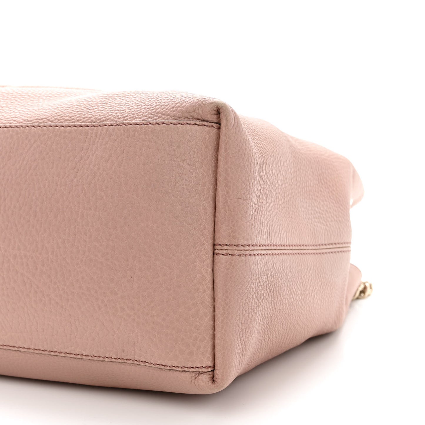 Pebbled Calfskin Medium Soho Chain Shoulder Bag Dark Cipria