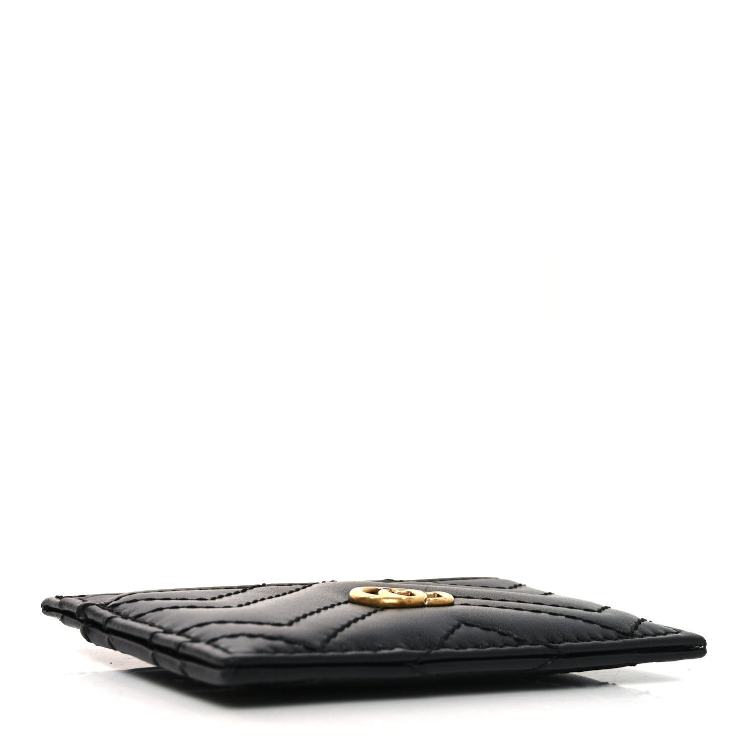 Gucci Calfskin Matelasse GG Marmont Card Holder Black 4 of 7