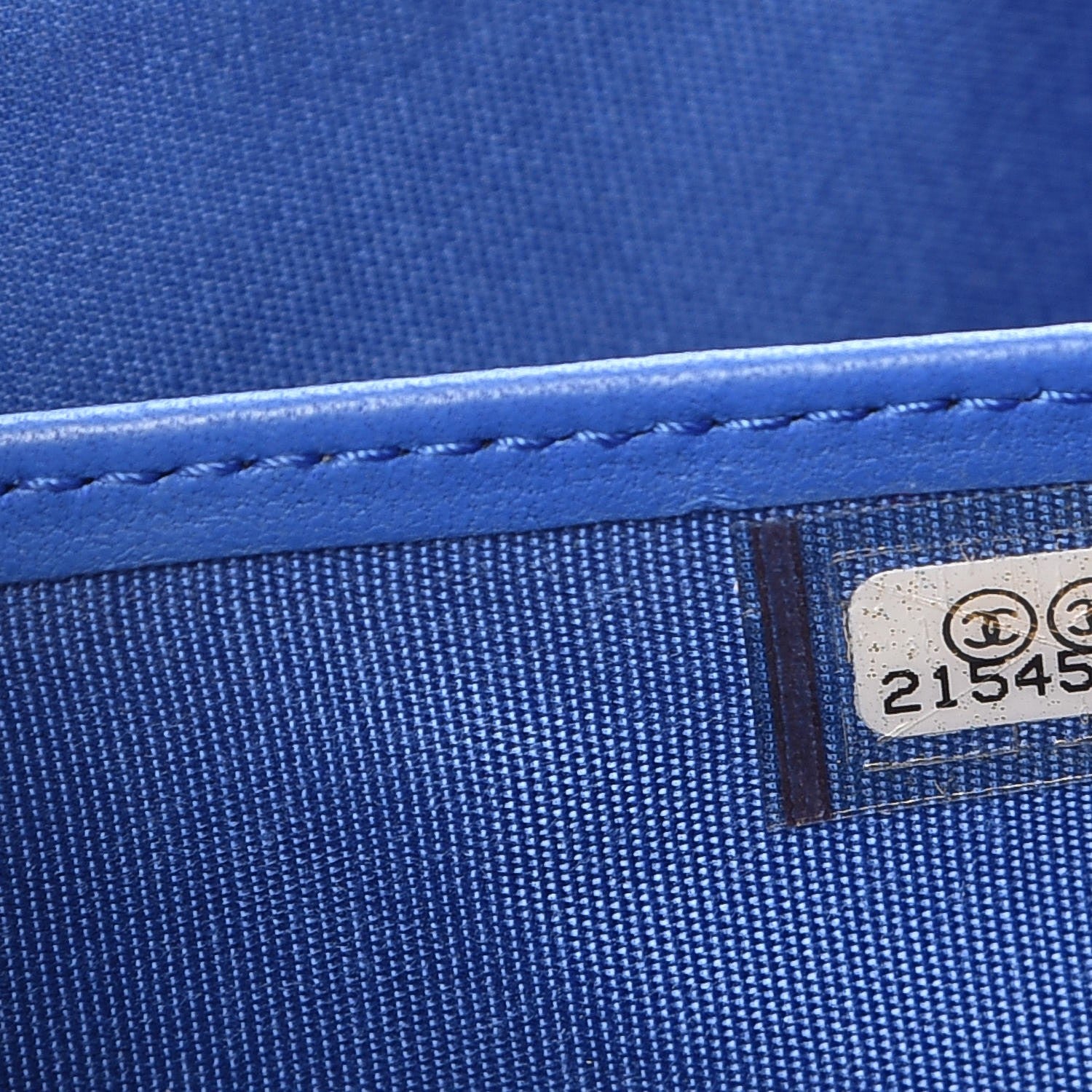 Chanel Lambskin Quilted Boy Zip Around Wallet Blue 6 of 11