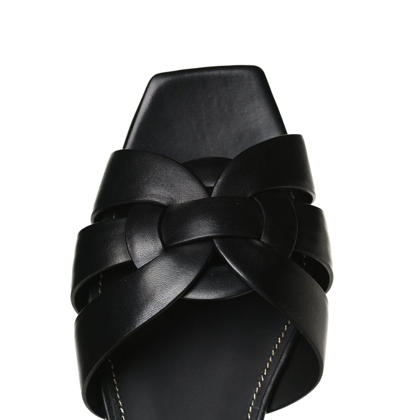 Calfskin Nu Pied 05 Slide Sandals 38 Black
