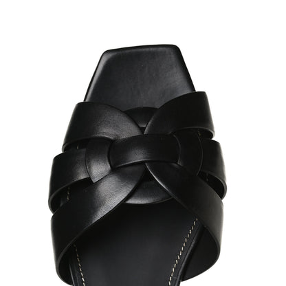 Saint Laurent Calfskin Nu Pied 05 Slide Sandals 38 Black 12 of 12