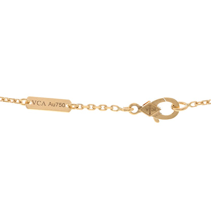 Van Cleef & Arpels 18K Yellow Gold Black Onyx Vintage Alhambra Pendant Necklace 4 of 5