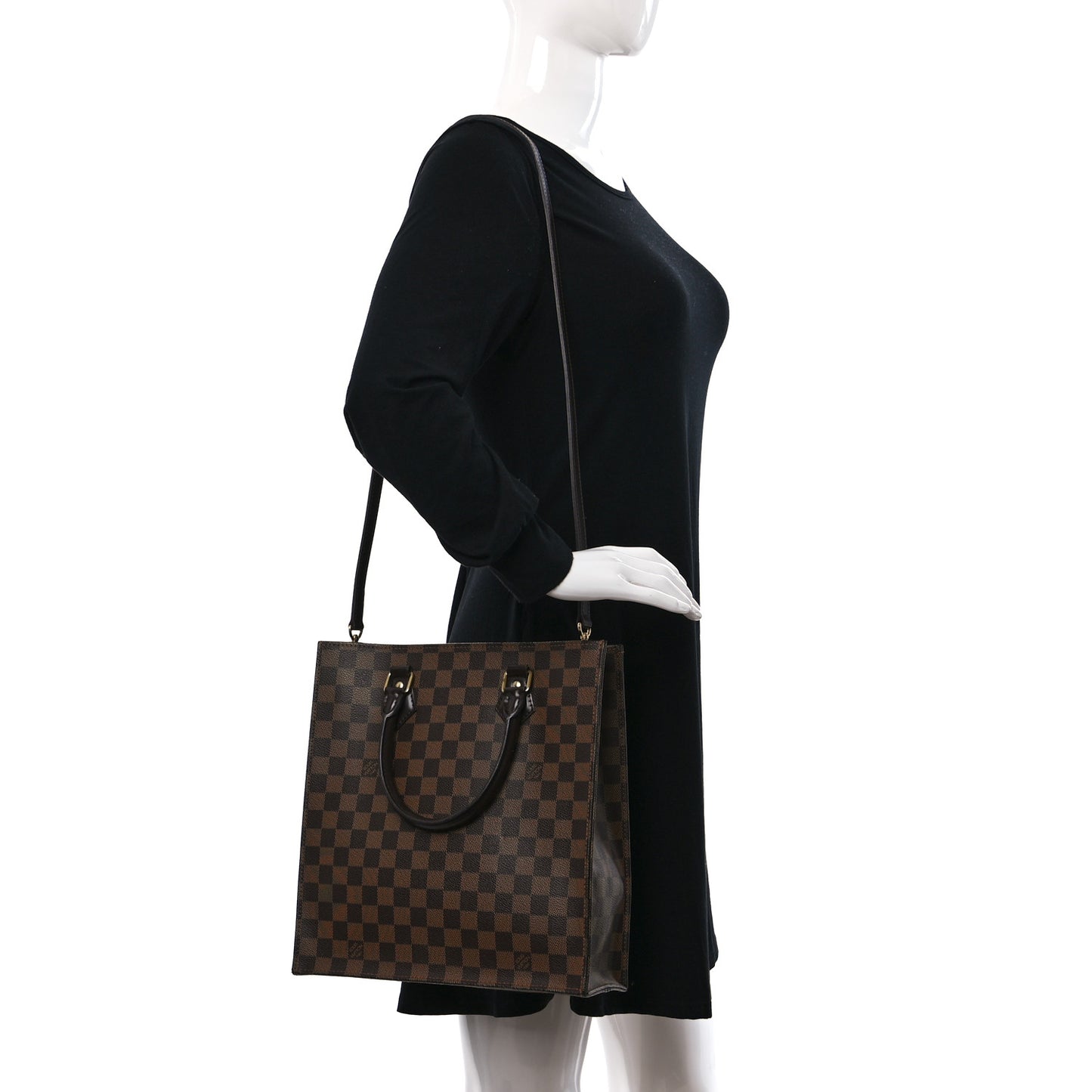 LOUIS VUITTON Damier Ebene Sac Plat PM