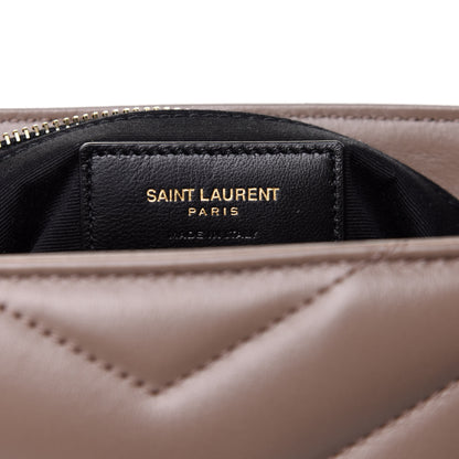 Saint Laurent Calfskin Y Quilted Monogram Toy Loulou Crossbody Bag Taupe 7 of 10