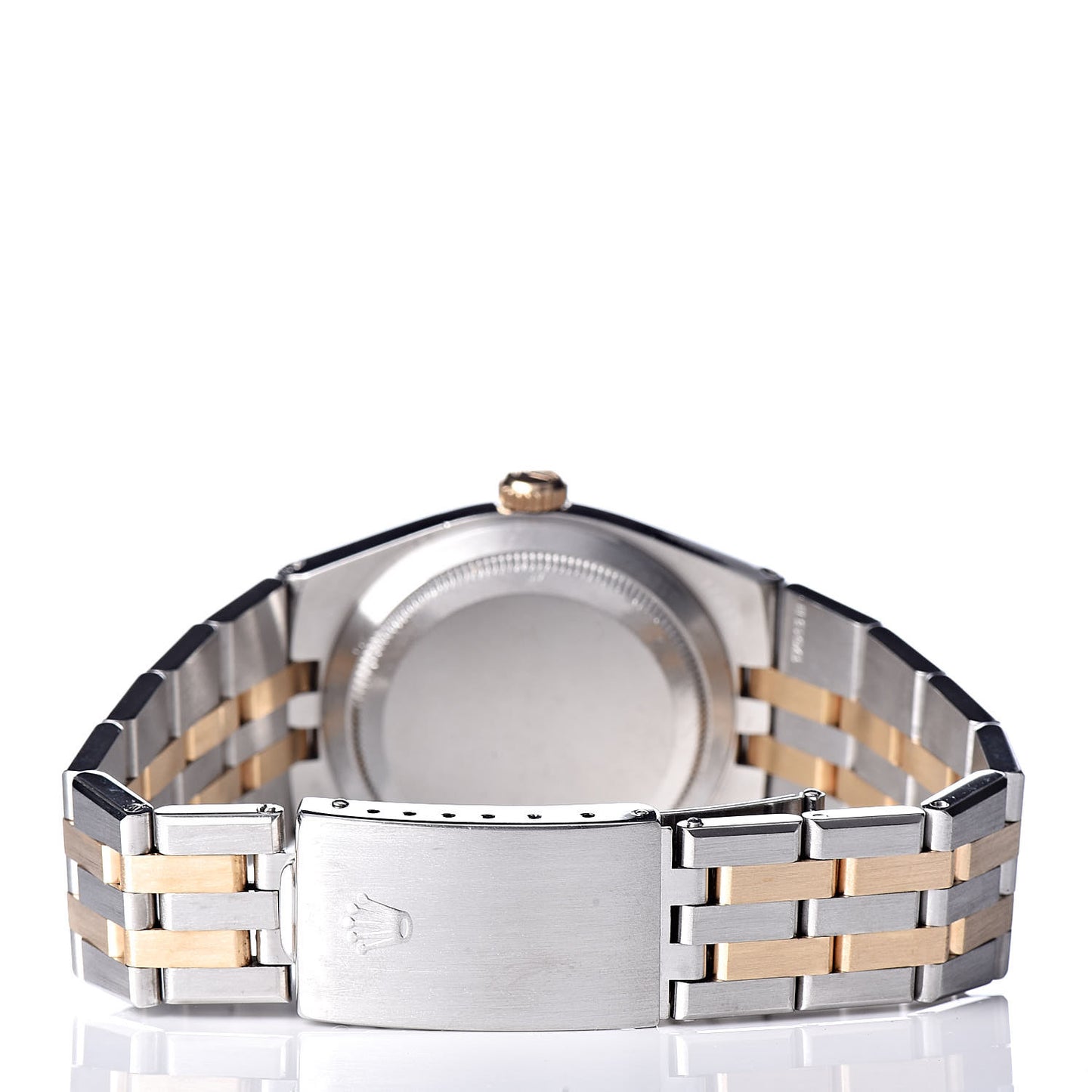 Stainless Steel 18K Yellow Gold 36mm OysterQuartz Datejust Watch White Roman 17013
