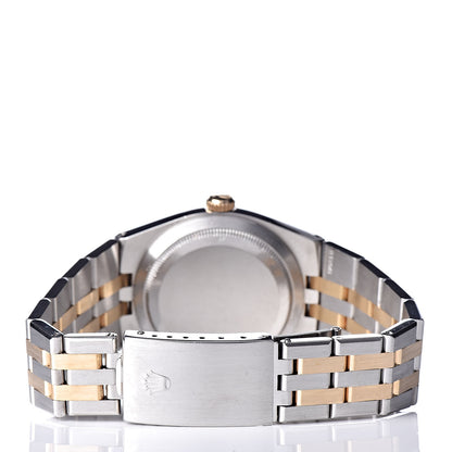 Rolex Stainless Steel 18K Yellow Gold 36mm OysterQuartz Datejust Watch White Roman 17013 4 of 7