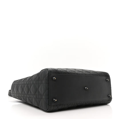 Christian Dior Ultra Matte Calfskin Cannage Large Lady Dior Black 4 of 10