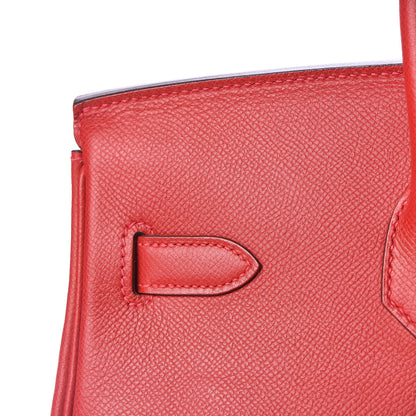 Hermes Epsom Birkin 35 Rouge Casaque 32 of 44
