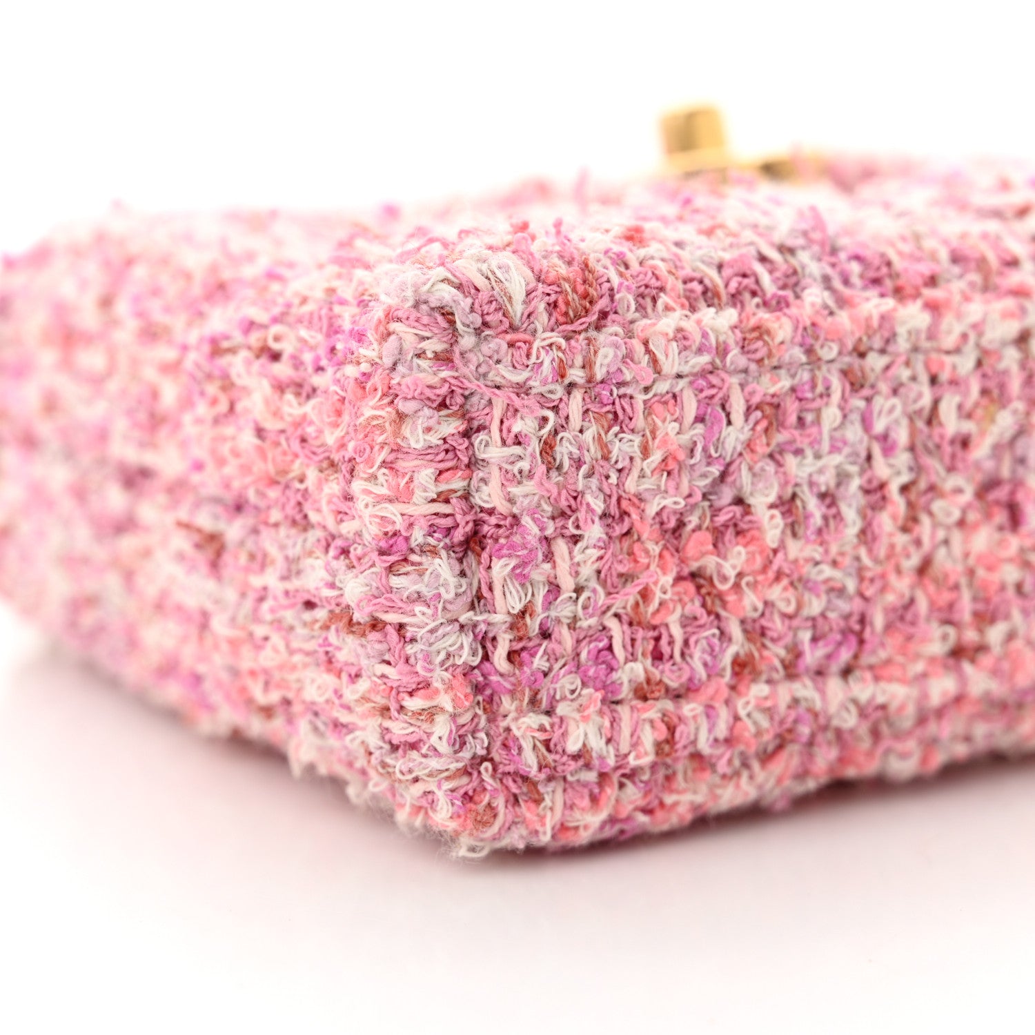 Chanel Tweed Quilted Mini Nano Kelly Shopper Pink 9 of 11