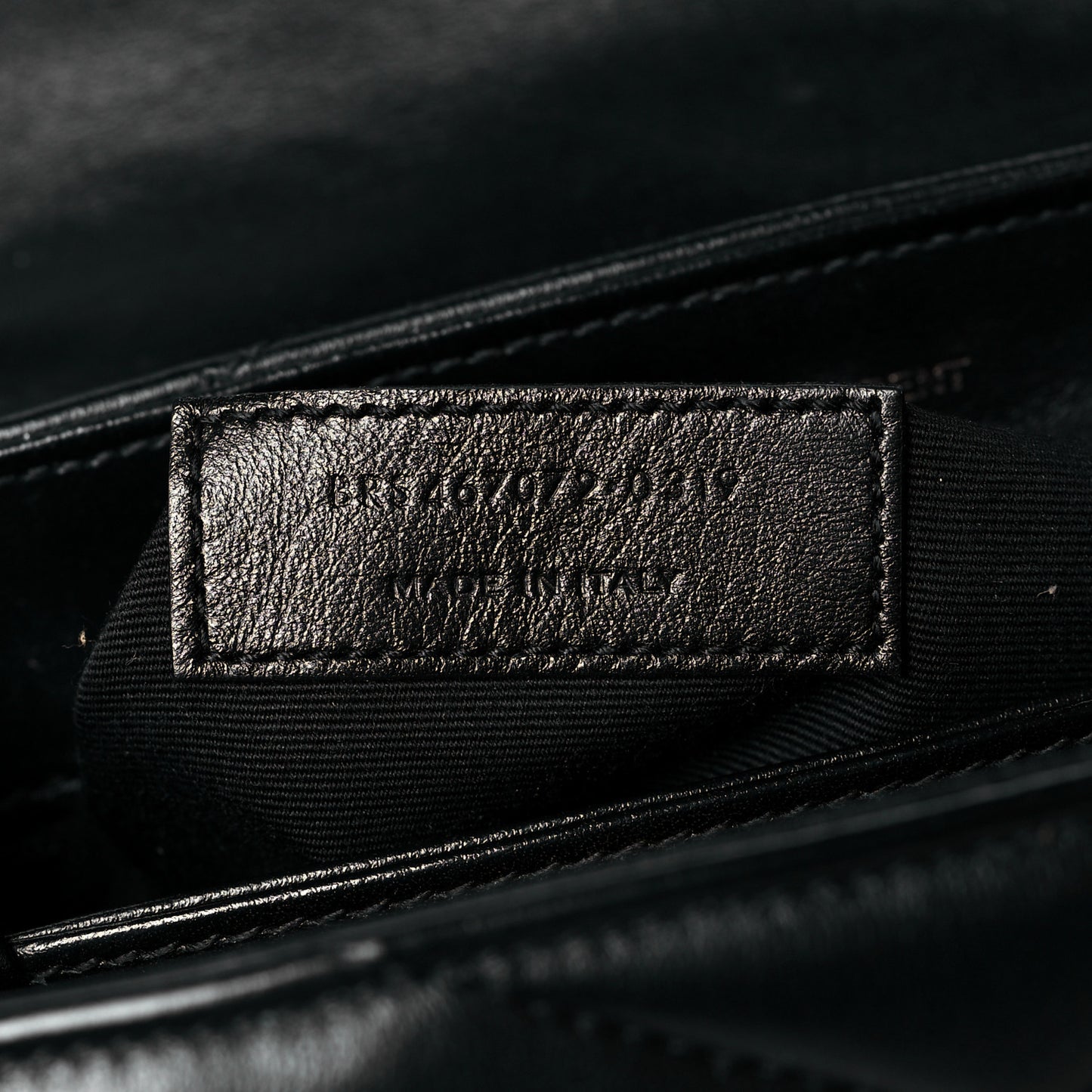 Calfskin Y Quilted Monogram Toy Loulou Crossbody Bag Black