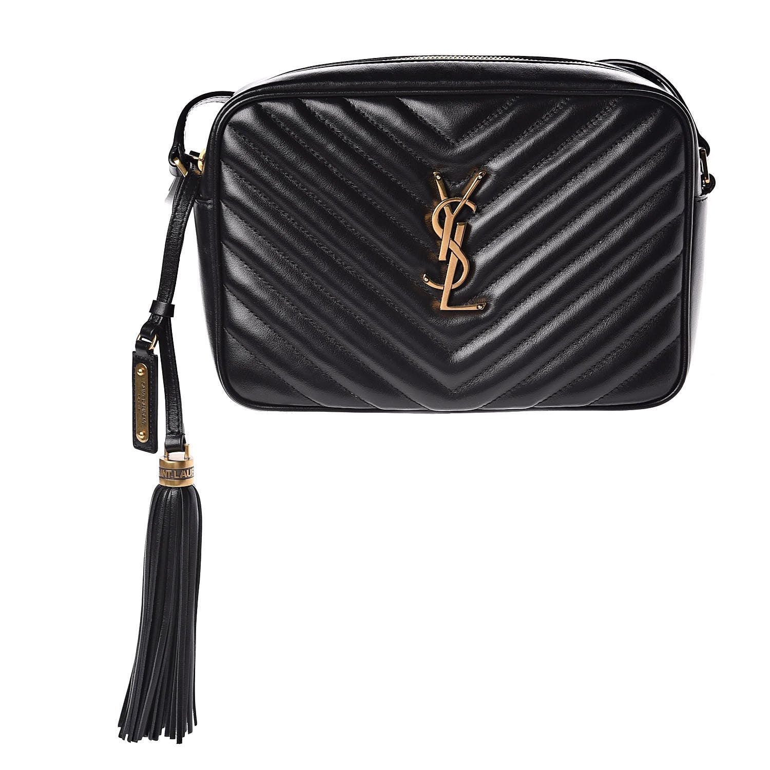 Saint Laurent Calfskin Matelasse Monogram Lou Camera Bag Black 1 of 11