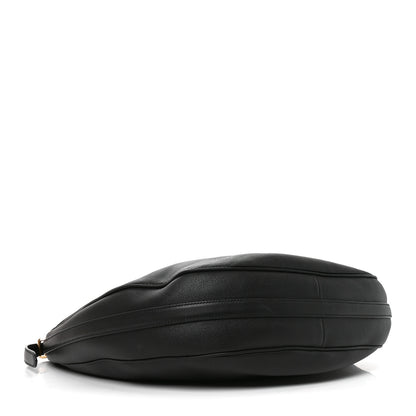 Prada Vitello Daino Medium Arque Shoulder Bag Black 3 of 8
