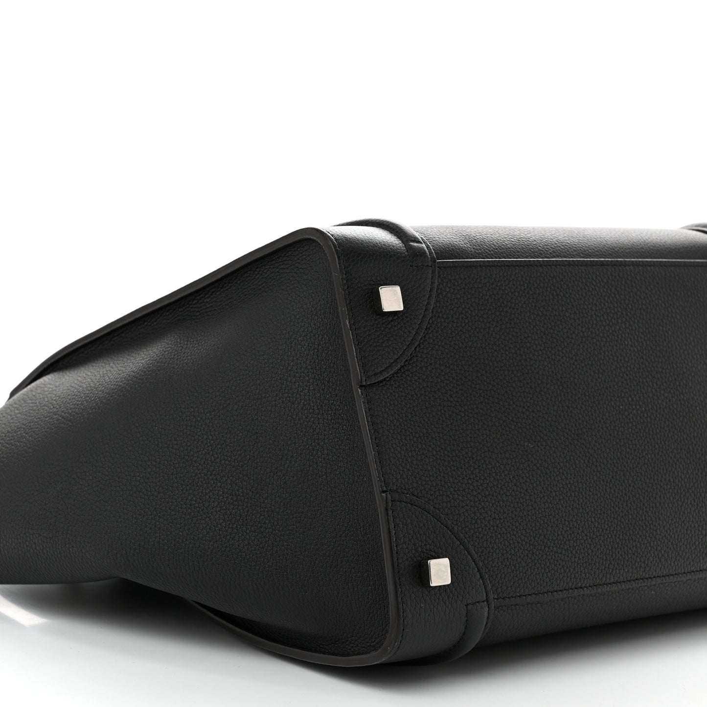 Drummed Calfskin Mini Luggage Black