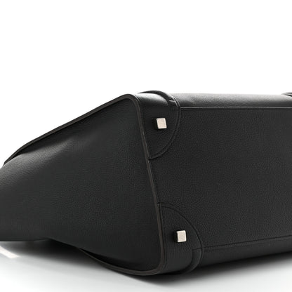 Celine Drummed Calfskin Mini Luggage Black 8 of 9