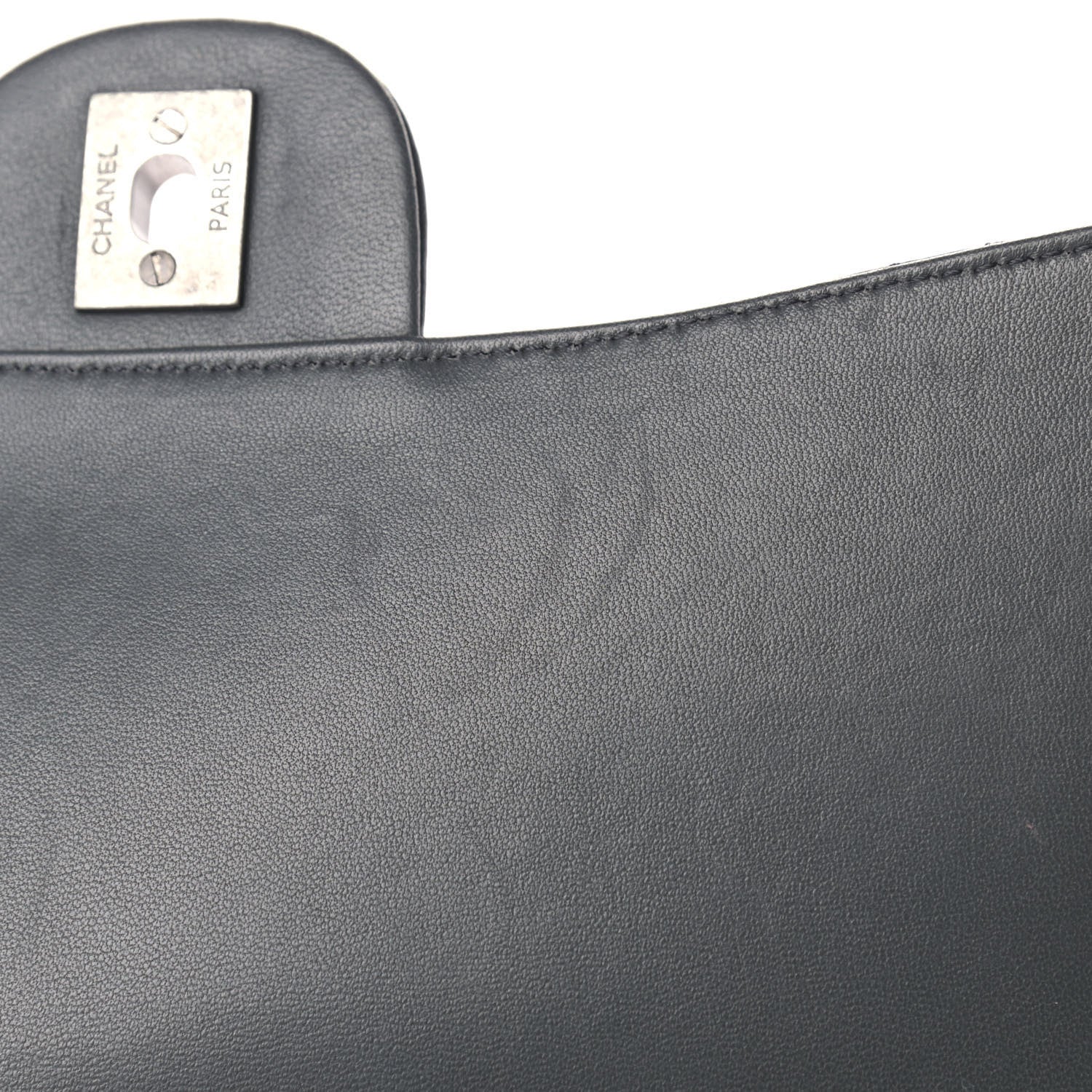 Chanel Lambskin Quilted Jumbo Multi Flap Bag Dark Grey 9 of 11