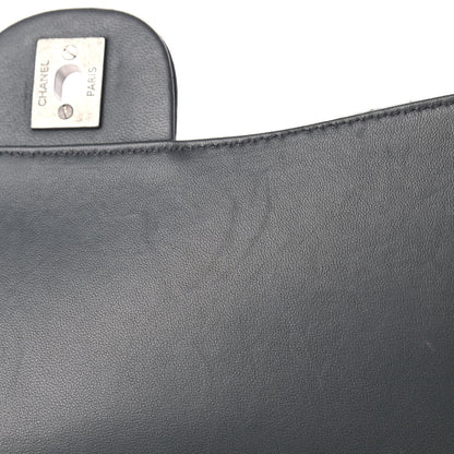 Chanel Lambskin Quilted Jumbo Multi Flap Bag Dark Grey 9 of 11