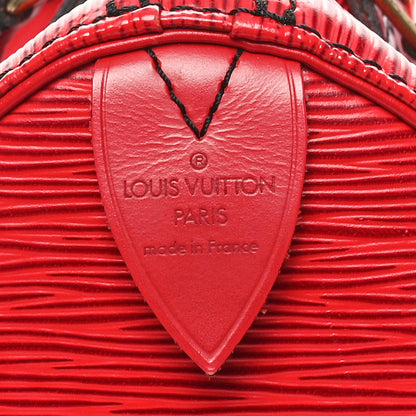 Louis Vuitton Epi Speedy 25 Castillan Red 6 of 9