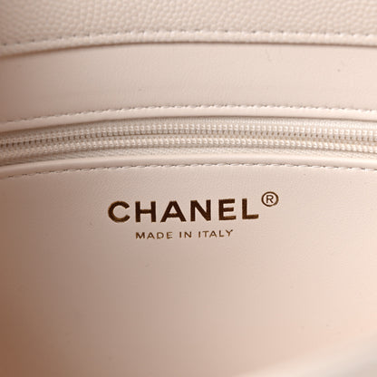Chanel Shiny Caviar Preppy Coco Small Flap White 5 of 10