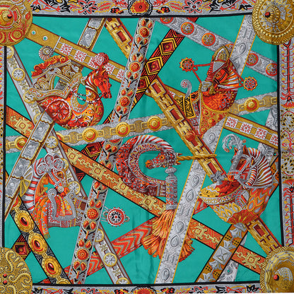 Hermes Silk Le Songe De La Licorne Scarf 90 1 of 6