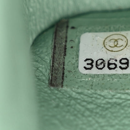 Chanel Lambskin Quilted Mini Square Flap Light Green 7 of 10