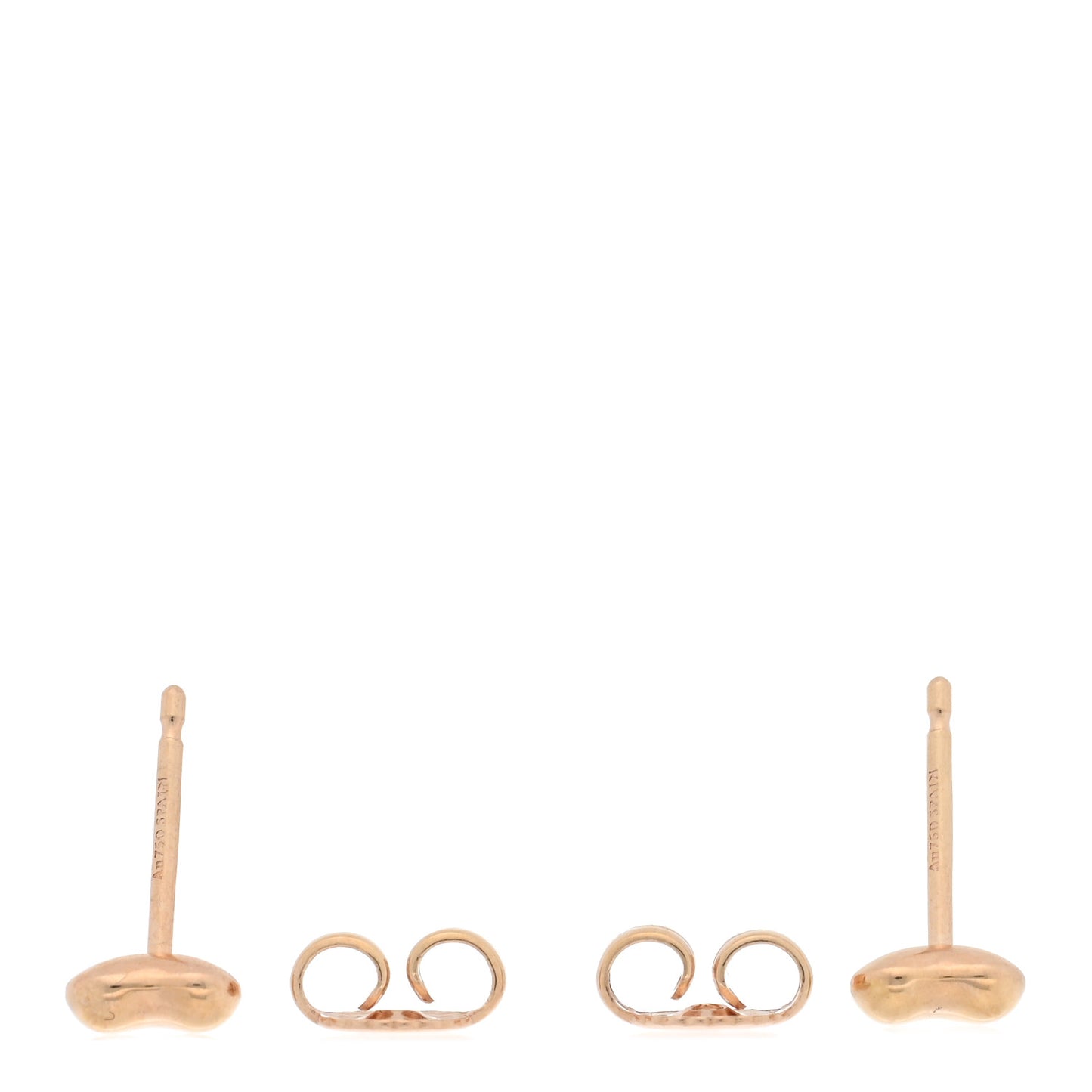 18K Rose Gold 5mm Elsa Peretti Bean Earrings