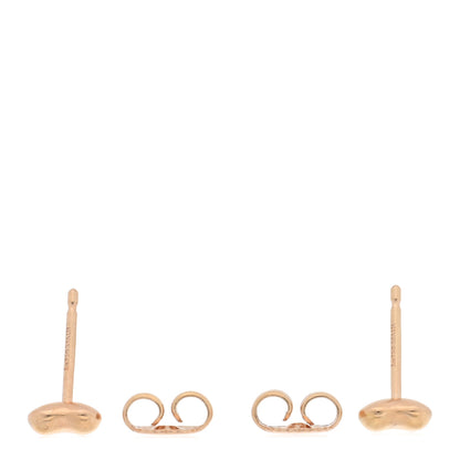 Tiffany 18K Rose Gold 5mm Elsa Peretti Bean Earrings 3 of 4
