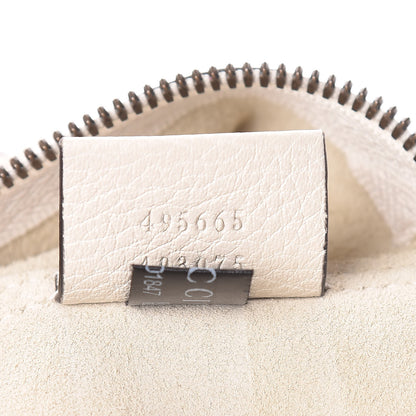 Gucci Pebbled Calfskin Medium Logo Portfolio Clutch White 7 of 10