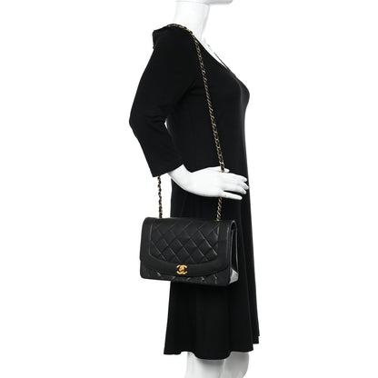 Chanel Lambskin Quilted Medium Single Flap Black 2 of 13