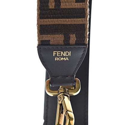 Fendi Ribbon Vitello Century FF 1974 Flat Studded Strap You Fango Marrone Ebano 4 of 4