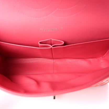Chanel Patent Quilted Jumbo Double Flap Pink 5 of 9