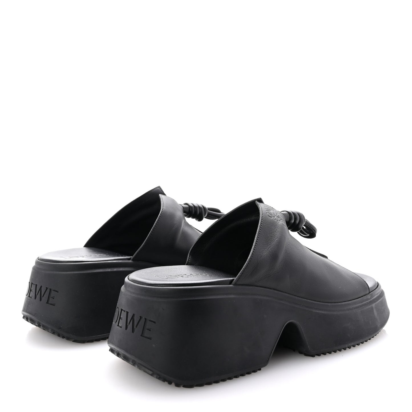 Calfskin Flamenco 80mm Wedge Mules 35 Black
