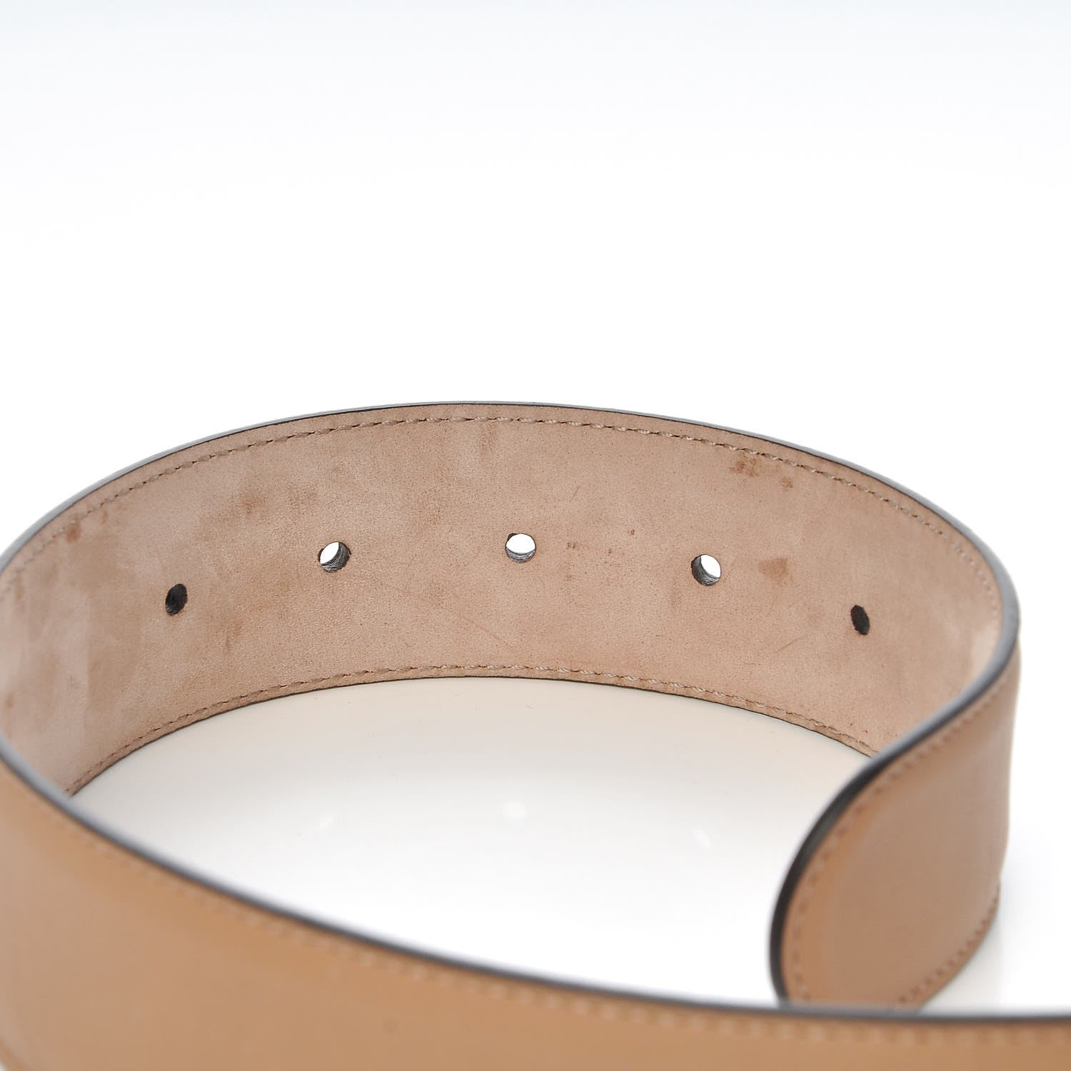Gucci Calfskin Interlocking G 37mm Belt 80 32 Camelia 4 of 7
