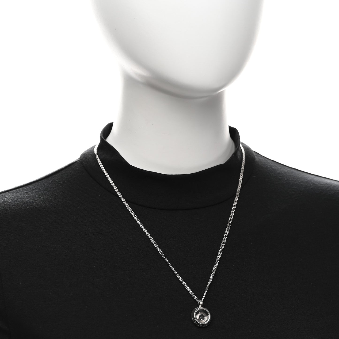 18K White Gold Diamond Happy Spirit Pendant Necklace