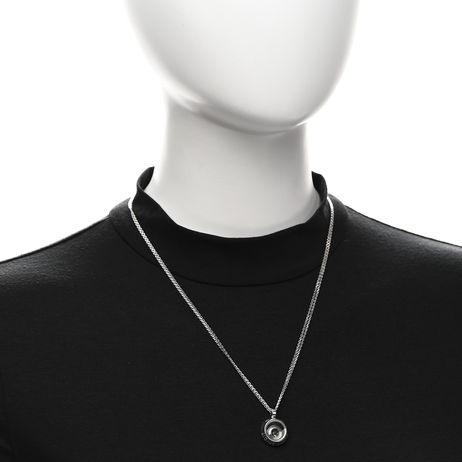 Chopard 18K White Gold Diamond Happy Spirit Pendant Necklace 2 of 4