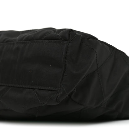 Prada Nylon Tessuto Impuntu Quilted Flap Shoulder Bag Black 9 of 9