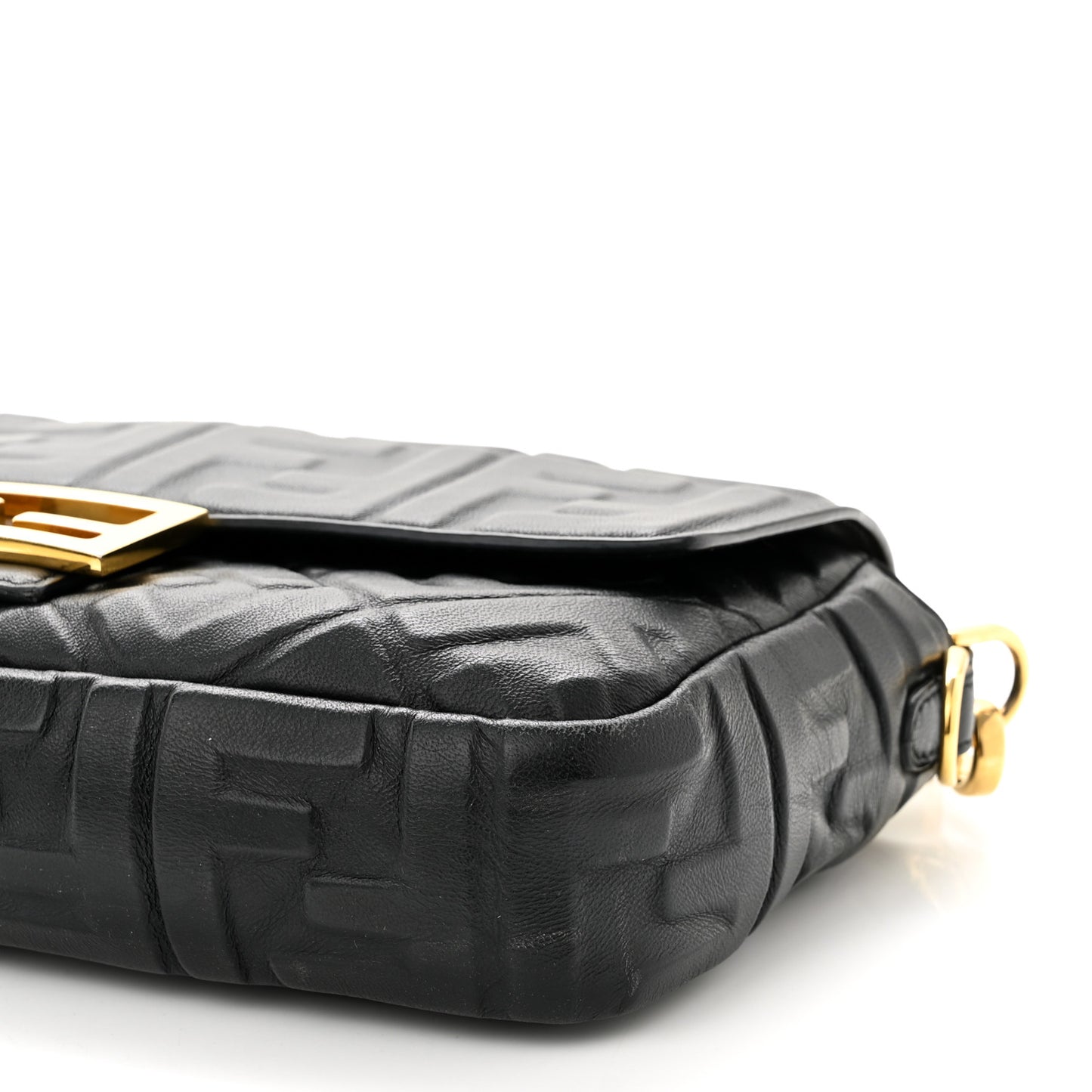 Nappa FF 1974 Embossed Baguette Black