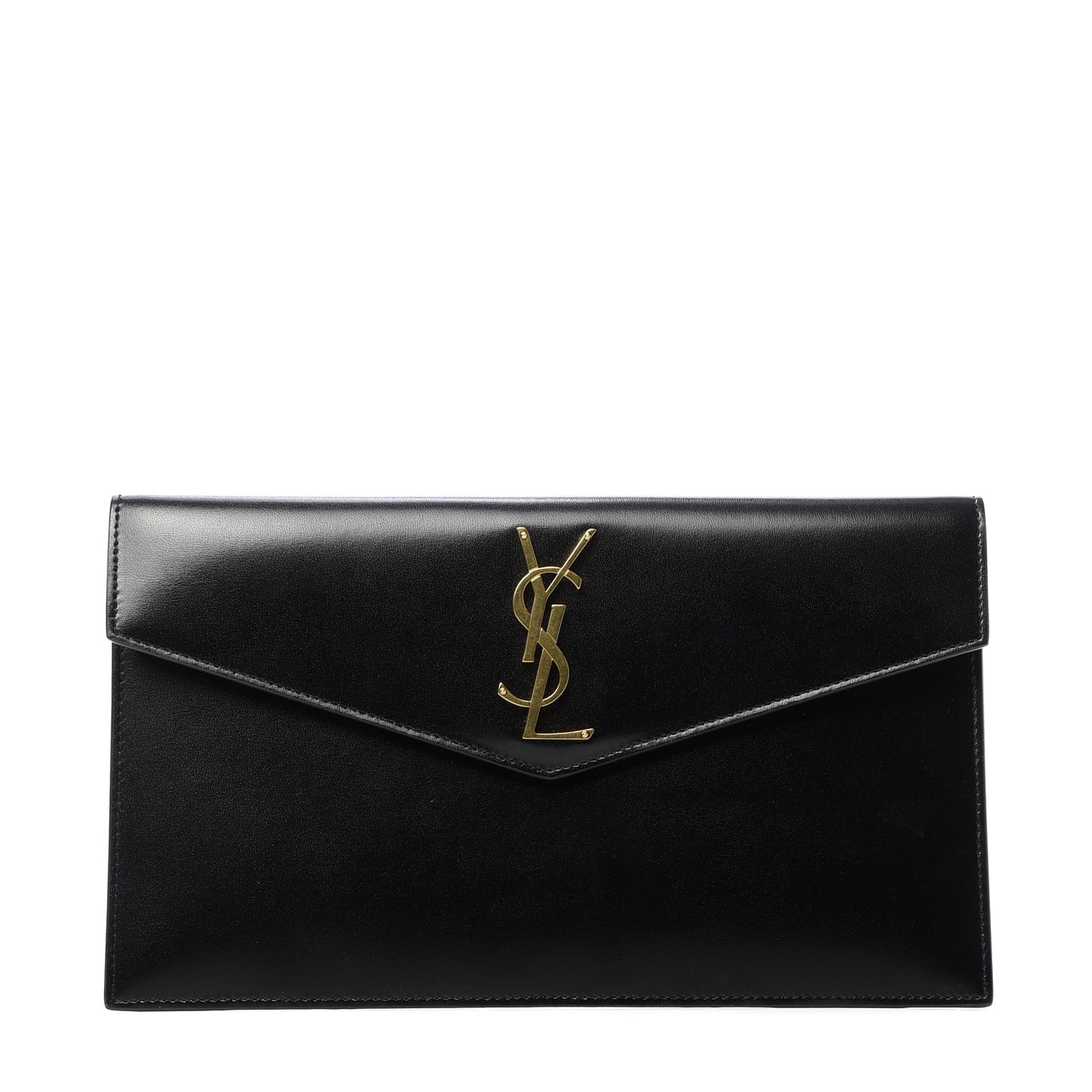 Smooth Shiny Calfskin Monogram Uptown Pouch Black