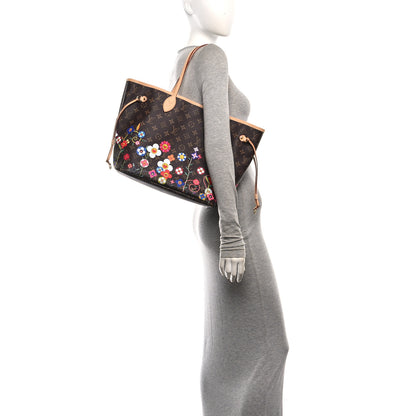 Louis Vuitton LV X TM Monogram Flowers Neverfull MM 2 of 10