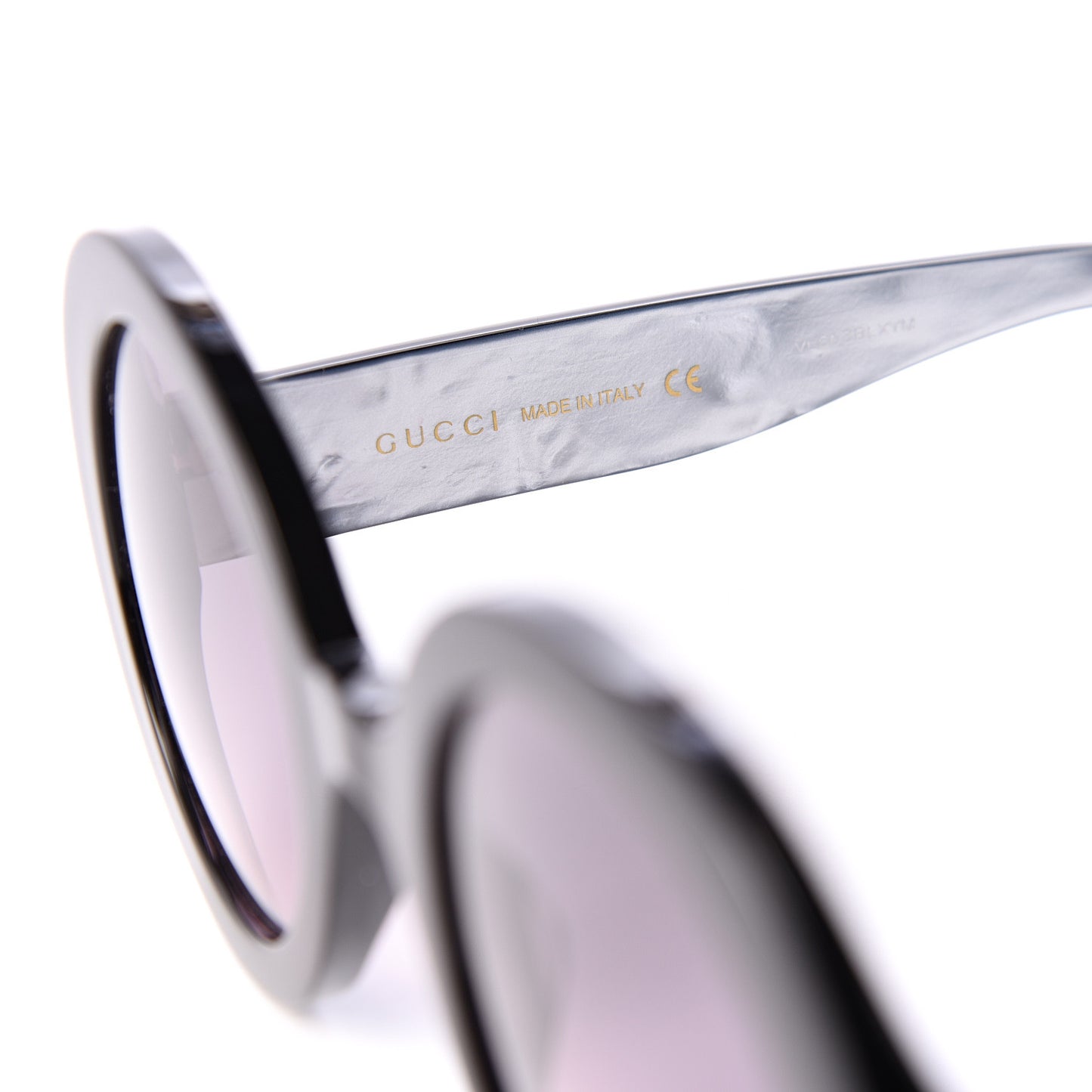 Acetate Round GG Sunglasses GG0319S Black