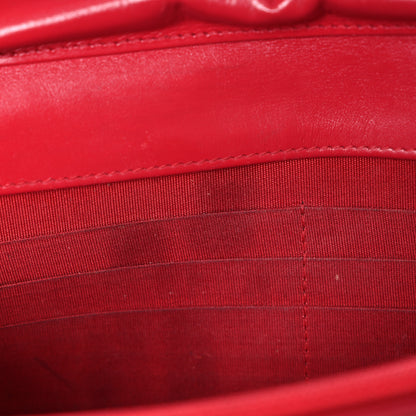 Chanel Patent Calfskin Quilted Boy Wallet On Chain WOC Red 12 of 15