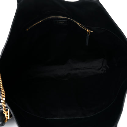 Saint Laurent Lambskin Quilted Maxi Icare Shopping Tote Black 6 of 11